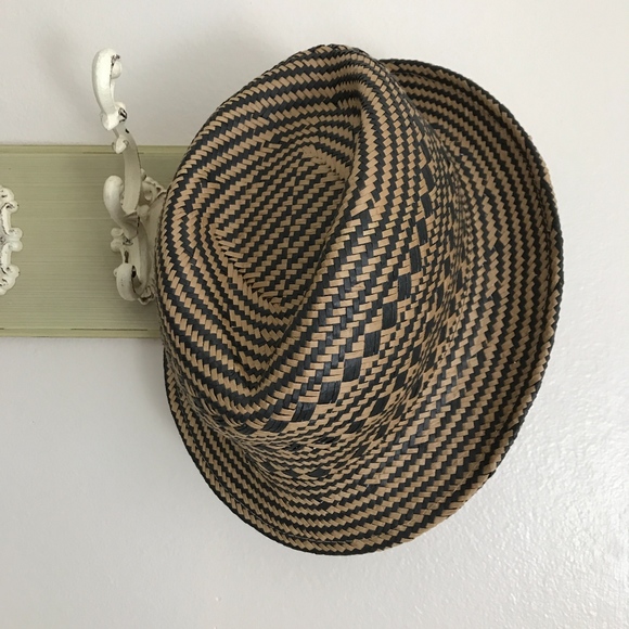 J. Crew Accessories - J. Crew Blue Straw Bolero Hat xs